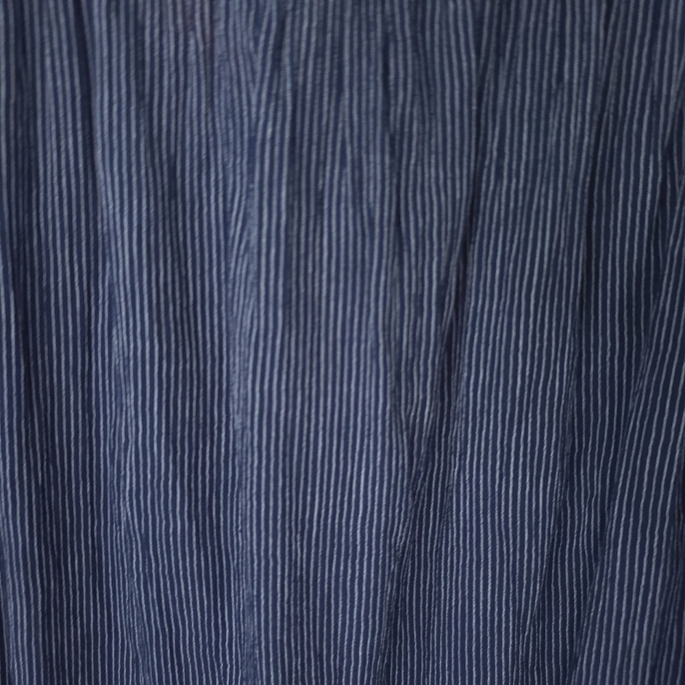 Free People western style floral see through pin stripe shirt size small - Picture 5 of 8